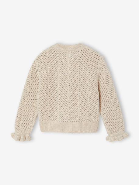 Gilet fille manches longues beige - vertbaudet enfant 