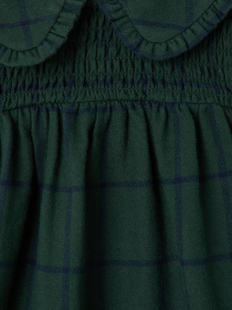 Robe bébé en flanelle vichy terracotta+vert - vertbaudet enfant 