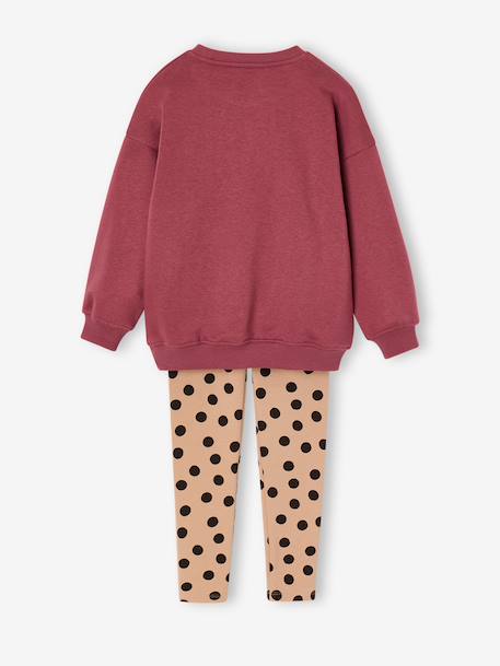 Ensemble sweat et legging fille violine - vertbaudet enfant 