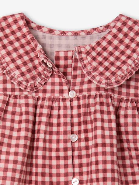 Printed velvet baby blouse rose+vanilla - vertbaudet enfant 