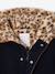 Manteau fille à capuche camel+marine - vertbaudet enfant 