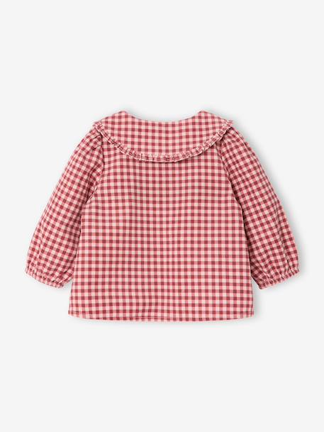 Blouse bébé imprimée en velours rose+vanille - vertbaudet enfant 