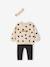 Sweatshirt + Leggings + Headband Ensemble for Baby Girls anthracite+navy blue+sand beige - vertbaudet enfant 