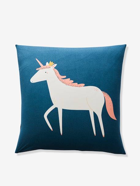 Duvet Cover + Pillowcase Set for Children, Forêt Enchantée Theme Blue - vertbaudet enfant 