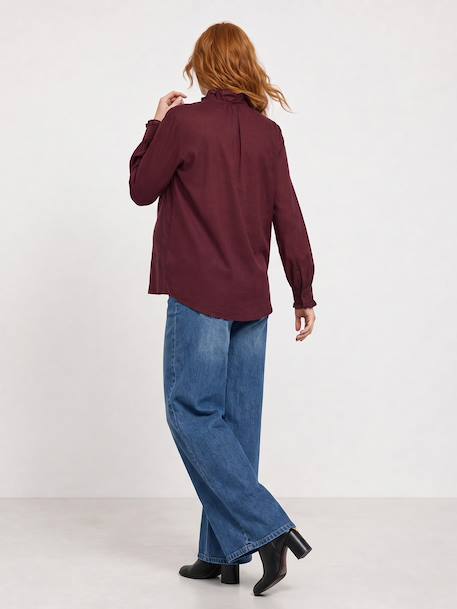 Maternity and nursing shirt plum - vertbaudet enfant 