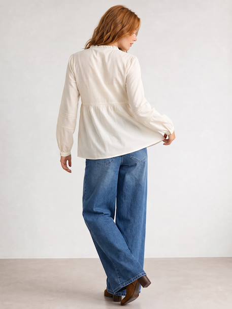 Maternity and nursing blouse ecru - vertbaudet enfant 