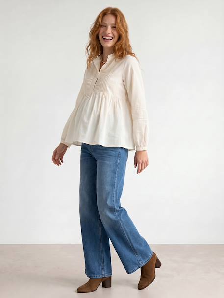 Maternity and nursing blouse ecru - vertbaudet enfant 