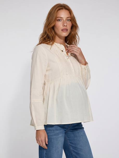 Maternity and nursing blouse ecru - vertbaudet enfant 