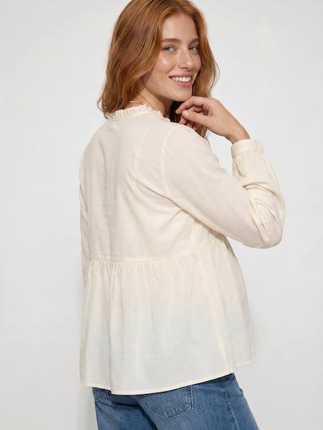 Maternity and nursing blouse ecru - vertbaudet enfant 