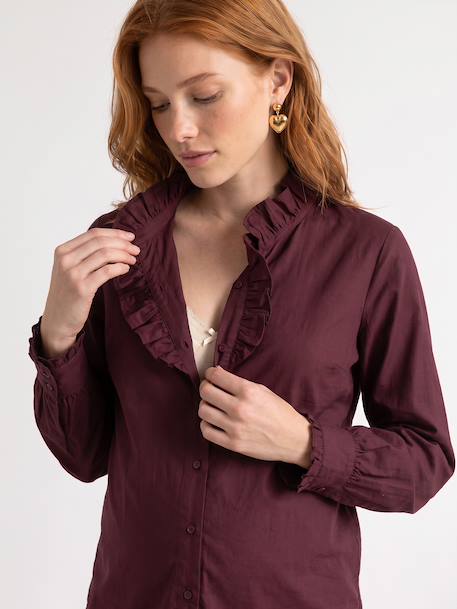 Maternity and nursing shirt plum - vertbaudet enfant 