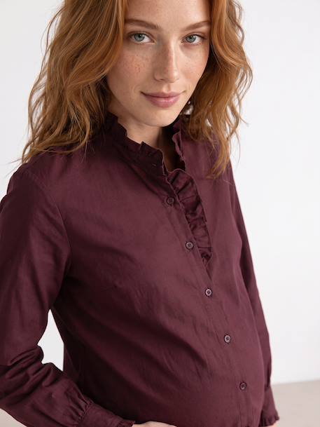 Maternity and nursing shirt plum - vertbaudet enfant 