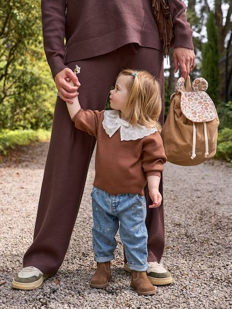 Mom jeans for baby girls stone - vertbaudet enfant 