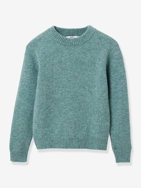 Pull Merinos bleu+vert - vertbaudet enfant 