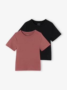 -Pack of 2 cropped T-shirts for girls