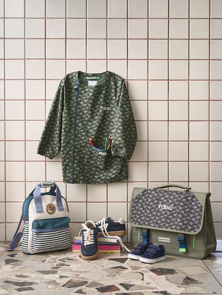 Customisable school bag for boys khaki - vertbaudet enfant 