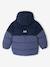 Hooded puffer jacket for boys blue+rust - vertbaudet enfant 