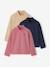 Pack of 3 High Neck Tops for Girls, BASICS dusky pink+mauve - vertbaudet enfant 