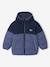 Hooded puffer jacket for boys blue+rust - vertbaudet enfant 