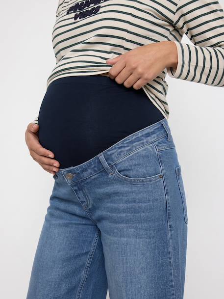 Wide-leg maternity jeans stone - vertbaudet enfant 