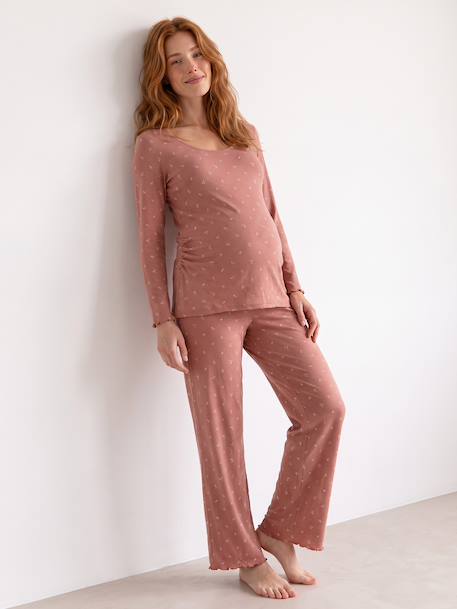2-piece maternity pyjamas dusky pink - vertbaudet enfant 