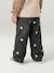 Wide-leg jeans with small embroidered hearts denim grey+double stone+stone - vertbaudet enfant 