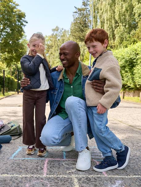3-in-1 parka with removable inner jacket for boys pecan nut+slate blue - vertbaudet enfant 