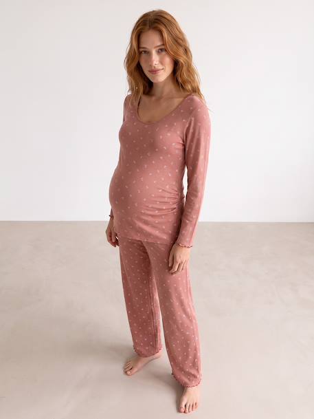 2-piece maternity pyjamas dusky pink - vertbaudet enfant 