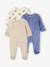 Lot de 3 dors bien bébé ouverture dos beige chiné+gris chiné+vert sauge - vertbaudet enfant 