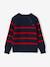 Striped Top for Boys bordeaux red+ecru+ink blue+medium blue+sage green - vertbaudet enfant 