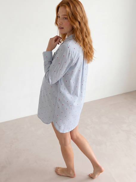 Maternity and nursing nightdress sky blue - vertbaudet enfant 