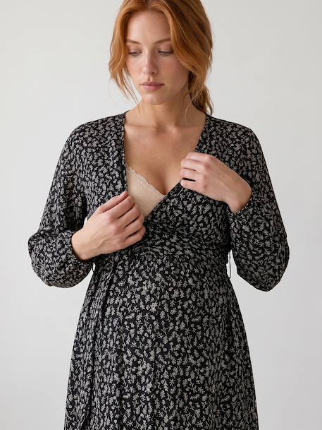 Robe de grossesse manches longues noir - vertbaudet enfant 