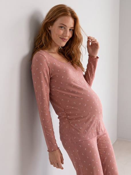 2-piece maternity pyjamas dusky pink - vertbaudet enfant 