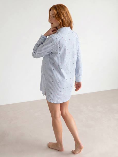 Maternity and nursing nightdress sky blue - vertbaudet enfant 