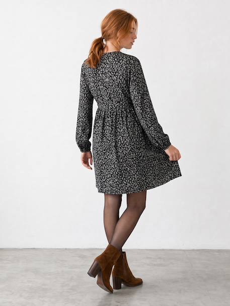 Maternity dress with long sleeves black - vertbaudet enfant 