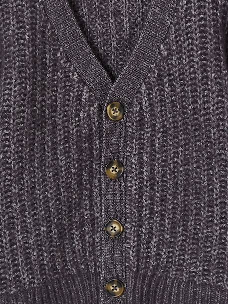 V-neck cardigan for boys slate grey - vertbaudet enfant 