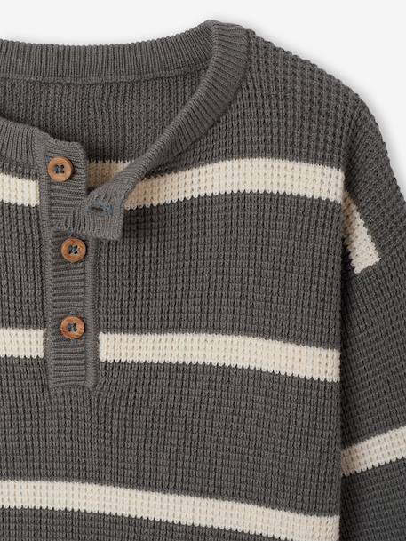 Baby long-sleeved jumper grey green - vertbaudet enfant 