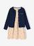 Ensemble fille cardigan et robe imprimée fleurs camel+marine+vert de gris - vertbaudet enfant 