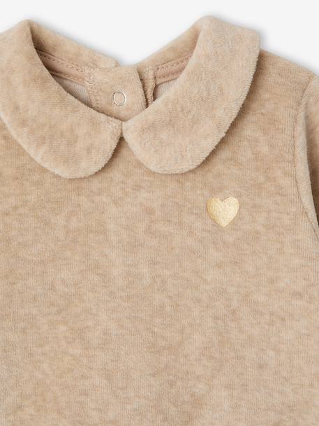 Pack of 2 pyjamas with back opening for baby girls marl beige - vertbaudet enfant 