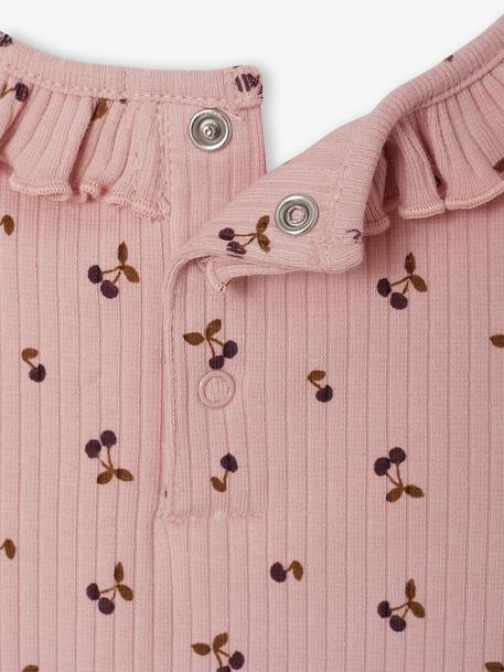 T-shirt for babies printed with little hearts old rose+vanilla - vertbaudet enfant 