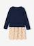 Dress & Jacket Outfit with Floral Print for Girls camel+grey green+navy blue - vertbaudet enfant 