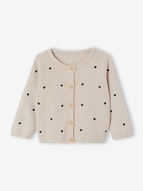 3-piece set for baby girls marl beige - vertbaudet enfant 