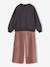 Sweatshirt and trousers set for girls anthracite+ecru - vertbaudet enfant 