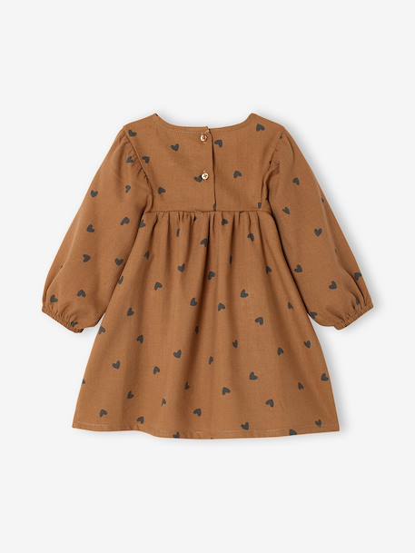 Long-sleeved dress for baby girls blue+hazel - vertbaudet enfant 