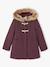 Hooded Duffel Coat with Toggles, in Woollen Fabric, for Girls blush+camel+grey green+plum - vertbaudet enfant 