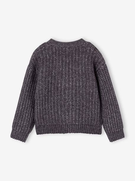 V-neck cardigan for boys slate grey - vertbaudet enfant 