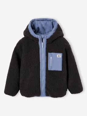 -Reversible hooded jacket for boys
