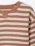 Long-sleeved striped T-shirt for baby cappuccino+khaki - vertbaudet enfant 