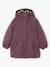 Parka fille à capuche doublée imitation fourrure bois de rose+noir+prune+vert foncé - vertbaudet enfant 