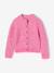 Loose-Fitting Soft Knit Cardigan for Girls marl grey+mint green+petrol blue+purple clover+rose - vertbaudet enfant 