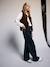 Wide-leg jeans for girls denim grey - vertbaudet enfant 